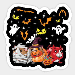 Funny Guinea Pig Halloween Costume Sticker